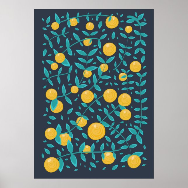 Póster Naranja vintage (Frente)
