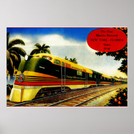 Póster Naranja Vintage Blossom Special Train 1939