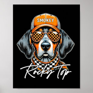Póster Naranja Vintage Sangrado Perro Tennessee Lover Roc