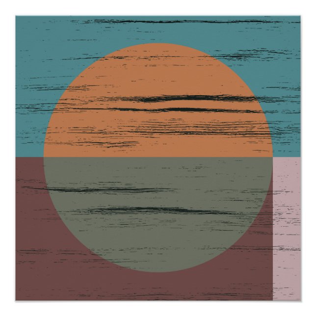 Póster Naranja Y Círculo Verde (Anverso)