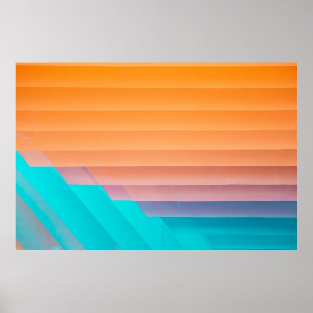 Póster NARANJA y ILUSTRACION VERDE AZULADO (Frente)