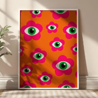 Naranja y Poster de Ojos Malvados de la OPS