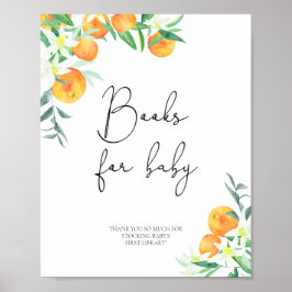 Póster Naranjas acuarelas, libros para bebés