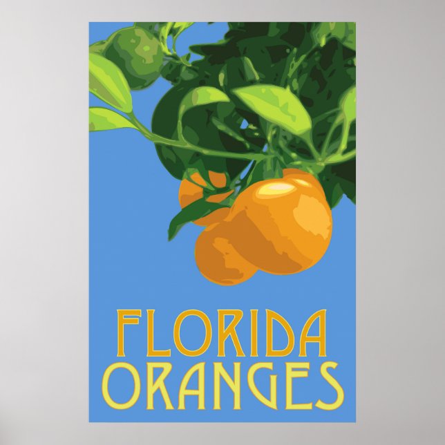 Póster Naranjas de Florida Poster de fruta 24 x 36 (Frente)