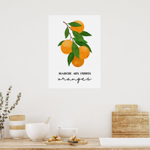 Póster Naranjas de Marche aux fruts