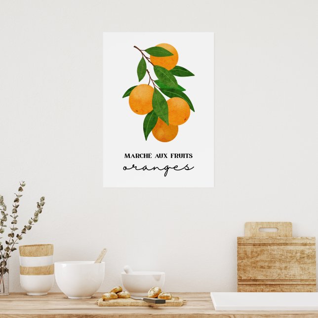 Póster Naranjas de Marche aux fruts (Cocina)
