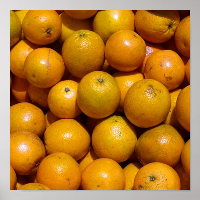 Póster Naranjas naranja del mercado de fruta de Florida (Frente)