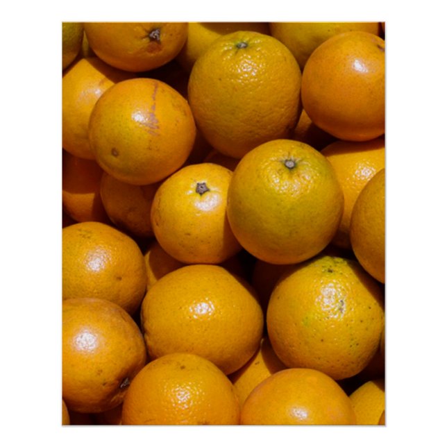 Póster Naranjas naranja del mercado de fruta de Florida (Anverso)