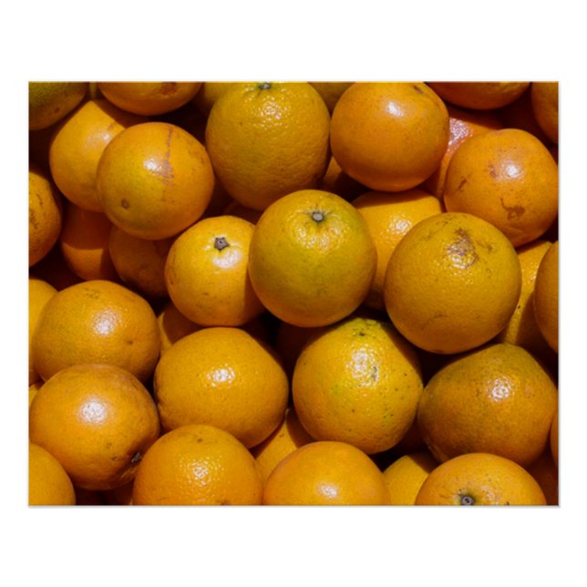 Póster Naranjas naranja del mercado de fruta de Florida (Anverso)