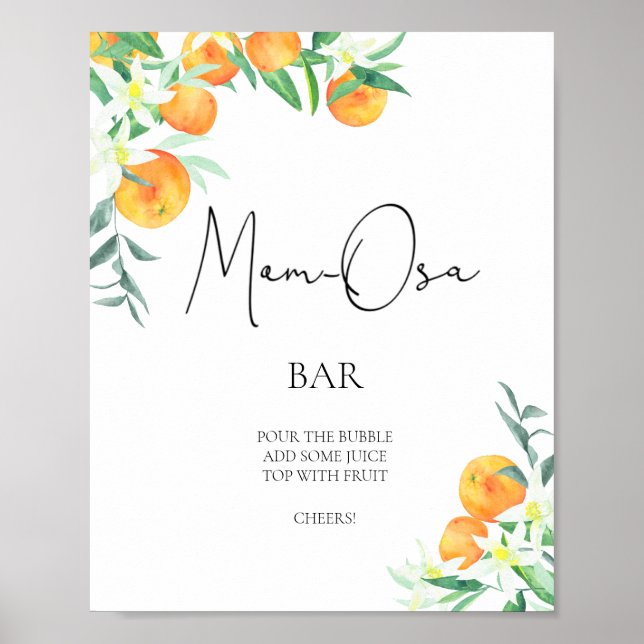Póster Naranjitas \ barra de Mam-osa (Frente)