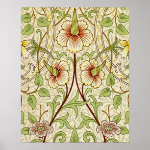 Póster Narciso Clásico Flor de William Morris