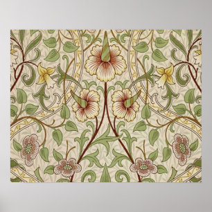 Póster Narciso Clásico Flor de William Morris
