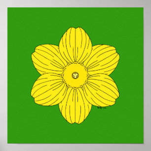 Póster Narciso heráldico