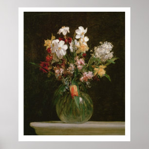 Póster Narcisses Blancs, Jacinthes et Tulipes, 1864