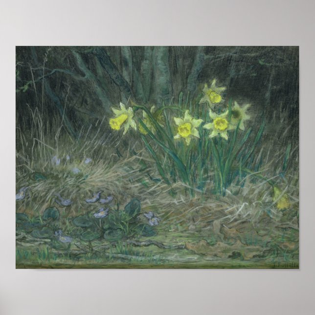 Póster Narcissi and Violets, c.1867 (Frente)