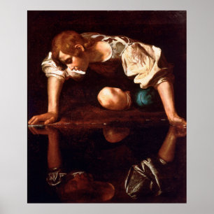 Póster Narcissus by Caravaggio (1599)