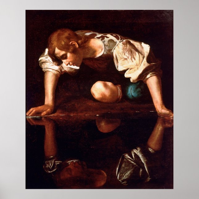 Póster Narcissus by Caravaggio (1599) (Frente)