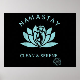 Póster Narcóticos de yoga limpios y serenos anónimos