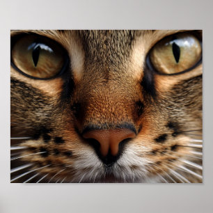 Póster Nariz de gato y cierre de ojos. animal mascota