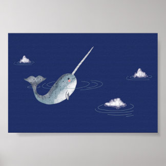 Póster Narwhal ártico