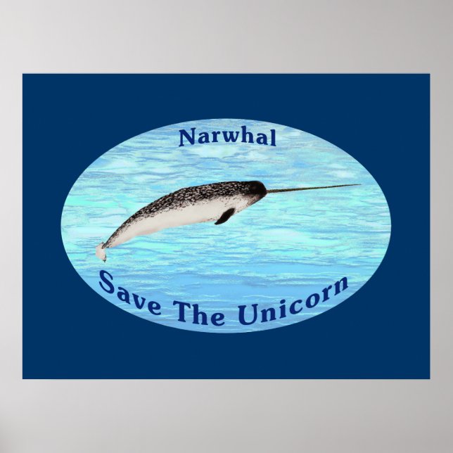 Póster Narwhal - Salven al unicornio (Frente)