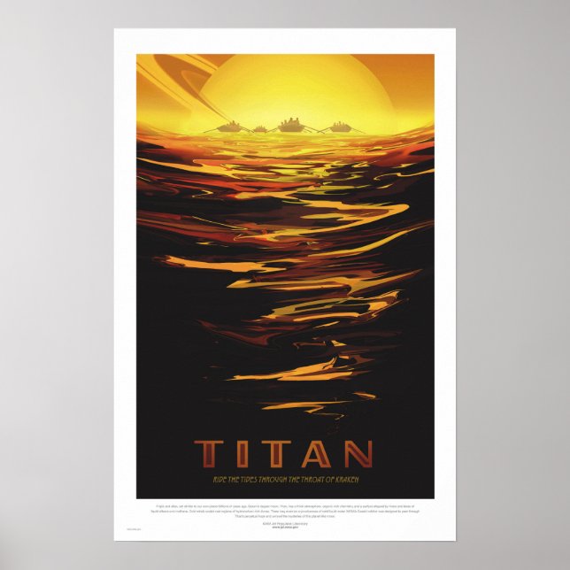 Póster NASA - Afiche de viaje de la gira Retro Titan (Frente)