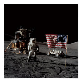 Póster NASA Apollo 17 lunar landing mission, 1972