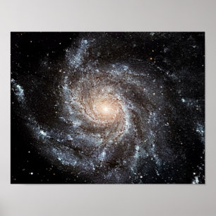 Póster NASA de la galaxia espiral del molinillo de viento