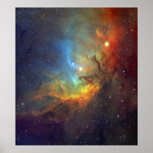 Póster NASA de la nebulosa SH2-101 del tulipán