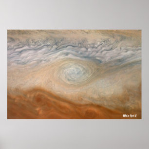 Póster NASA/ Juno / Júpiter / Punto blanco Z /