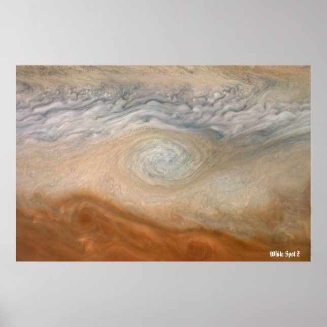 Póster NASA/ Juno / Júpiter / Punto blanco Z / (Frente)