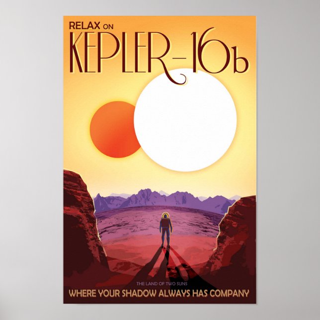 Póster Nasa / Kepler 16b / Viaje (Frente)