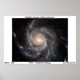 Póster NASA / M101 Galaxia de la rueda de la rueda