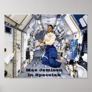 Póster NASA Mae Jemison en Spacelab
