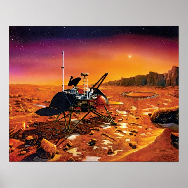 Póster NASA Mars Polar Lander Artist Concept Artwork (Frente)