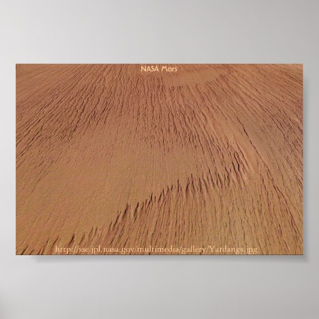 Póster NASA Mars Yardangs (Frente)
