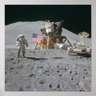 Póster Nasa Moon Landing Apollo 15 Módulo Lunar 1971