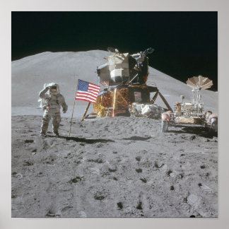 Póster Nasa Moon Landing Apollo 15 Módulo Lunar 1971