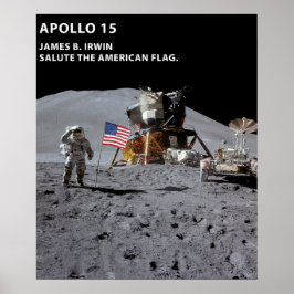 Póster Nasa Moon Landing Apollo 15 Módulo Lunar 1971