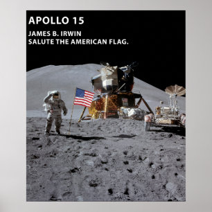 Póster Nasa Moon Landing Apollo 15 Módulo Lunar 1971
