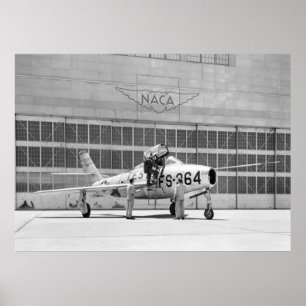 Póster NASA: República F84-F en el poster del campo de