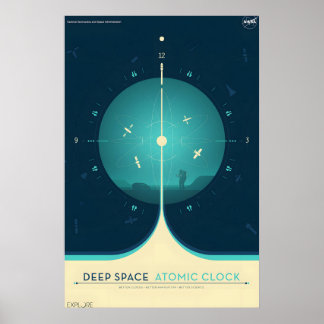 Póster NASA Retro Style Travel Poster - Deep Space Atomic
