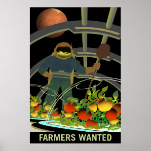 Póster NASA / Se busca a los agricultores /