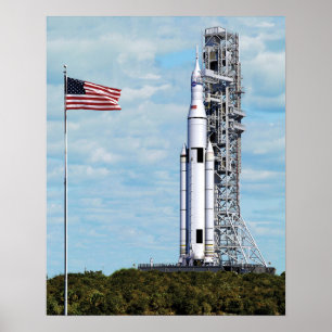 Póster NASA SLS Sistema de Lanzamiento Espacial Cohete Pl