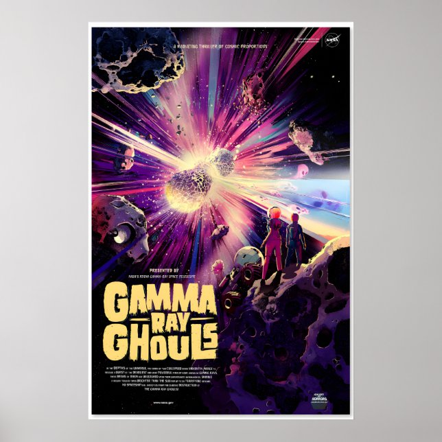 Póster NASA Space Horror Movie Style Poster - Gamma Ray (Frente)