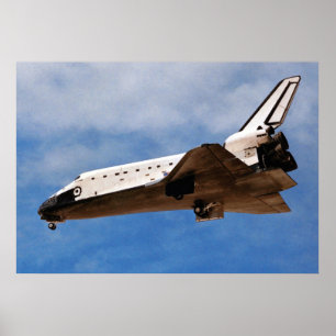 Póster NASA Transbordador Espacial Atlantis STS-30 Aterri