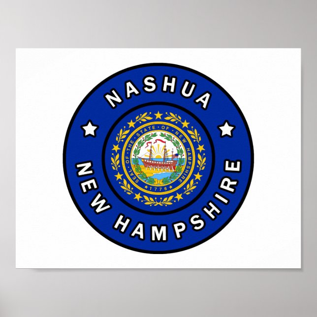 Póster Nashua New Hampshire (Frente)