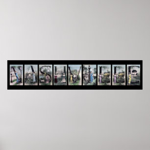 Póster NASHVILLE Alphabet Name Art
