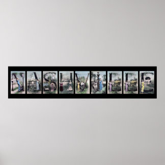 Póster NASHVILLE Alphabet Name Art