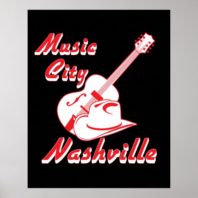 Póster Nashville. Ciudad de la música (Frente)